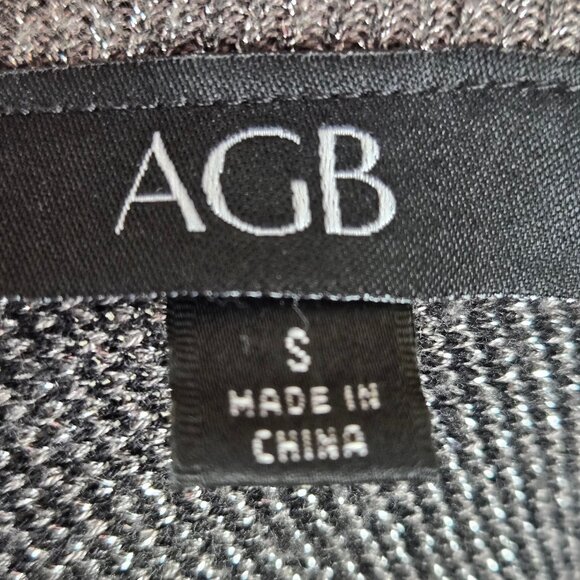 AGB Size Small Batwing Sweater Metaillic Ombre Silver to Black Knit 3/4 Sleeves - Picture 10 of 13